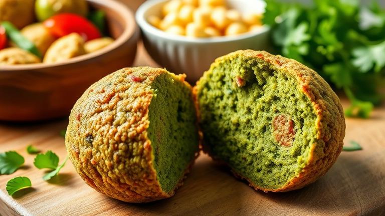Why is falafel green inside?