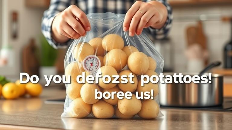 do you have to defrost potatoes before cooking?