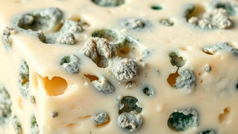 what does spoiled blue cheese look like?