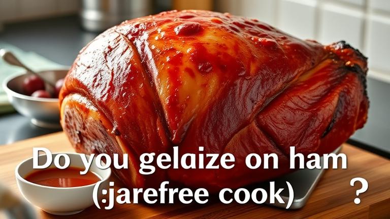 do you put glaze on ham before cooking?
