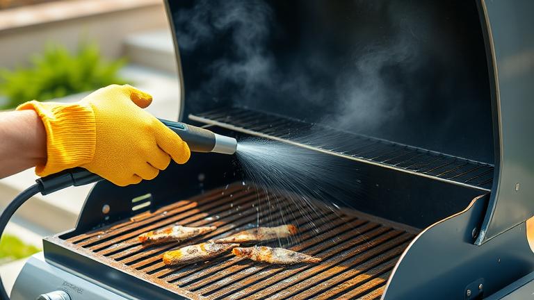 can you pressure wash the inside of a grill?