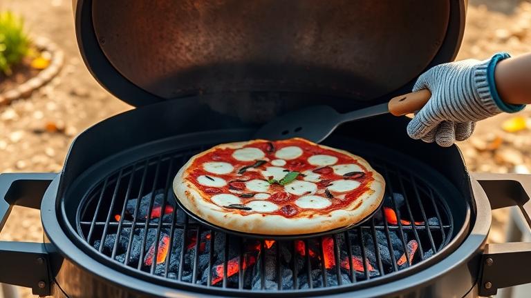 can you cook a pizza on a charcoal grill?