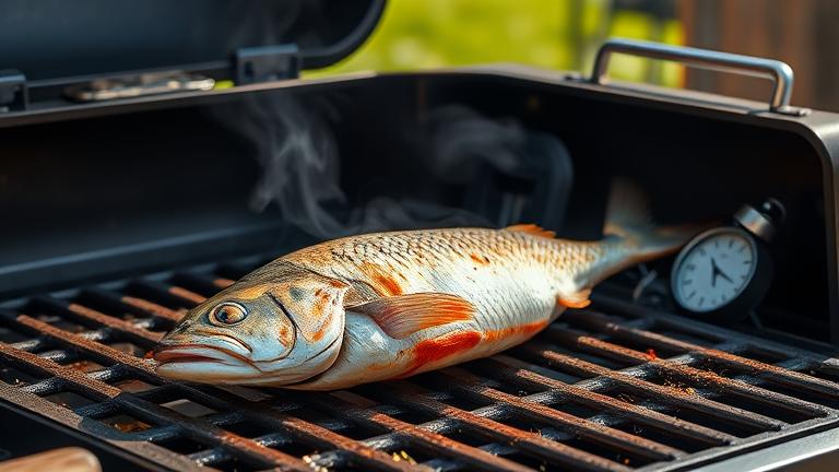 how long do you keep fish on the grill?
