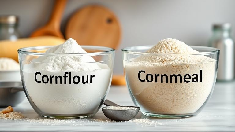 what is the difference between cornflour and corn meal?