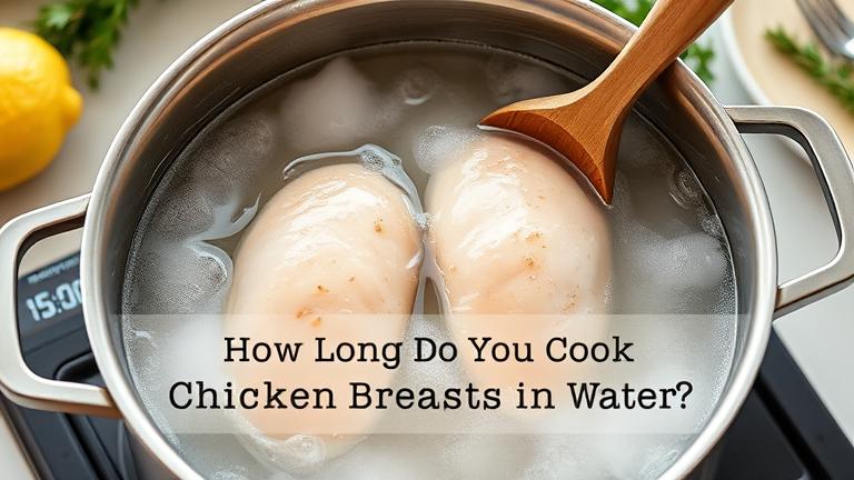 how long do you cook chicken breasts in water?