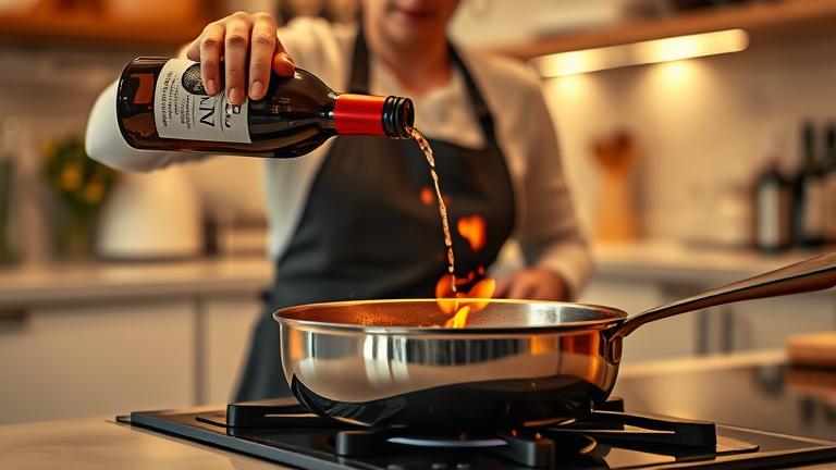 will cooking wine catch fire?