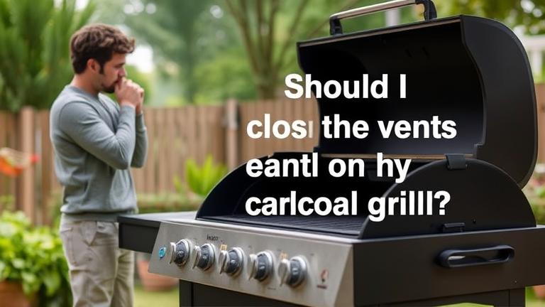 should i close the vents on my charcoal grill?