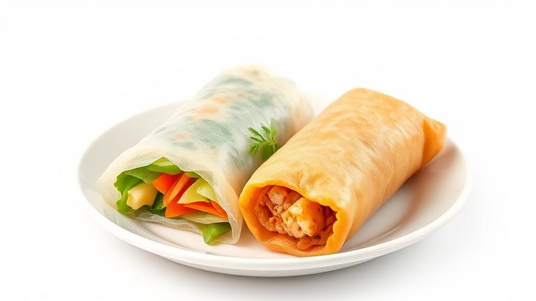 what is the difference between a spring roll and an egg roll?