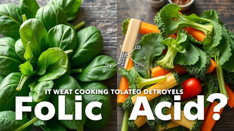 does cooking destroy folic acid?