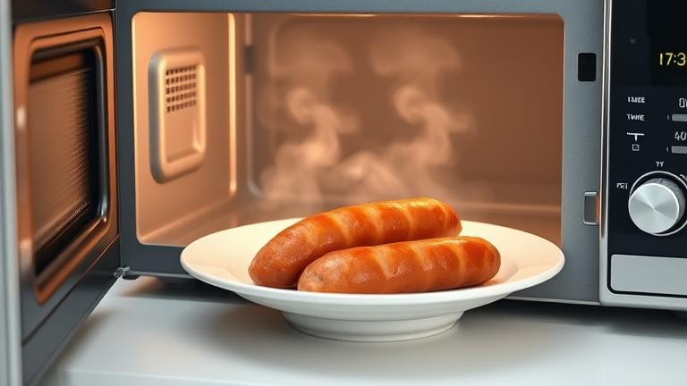 how do you cook fully cooked sausage in the microwave?
