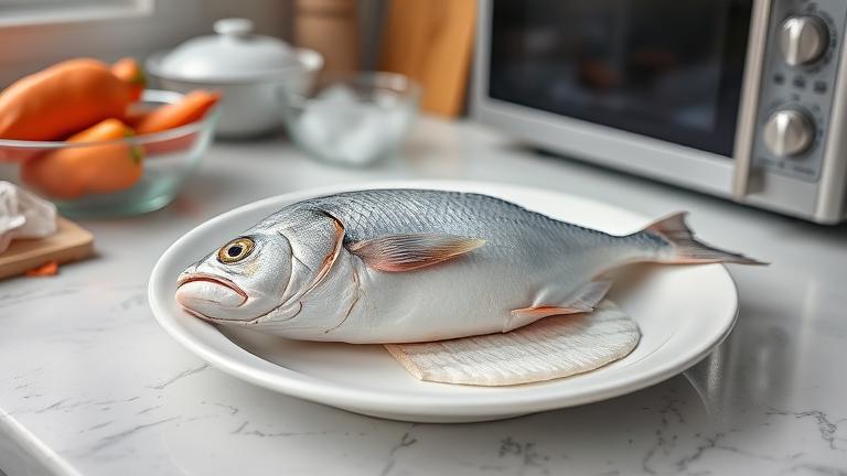 how do you defrost frozen cooked fish?