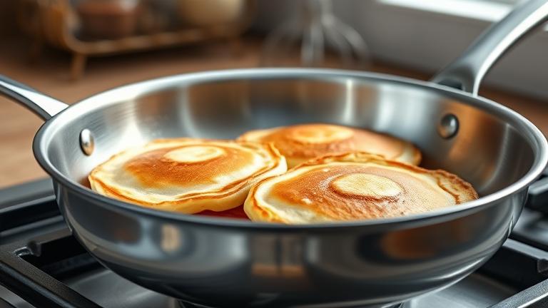 can i cook pancakes in a stainless steel pan?