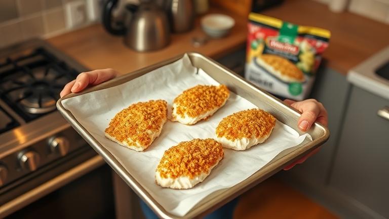how do you cook frozen breaded pollock fillets?
