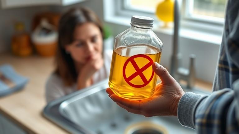 can i pour used cooking oil down the drain?