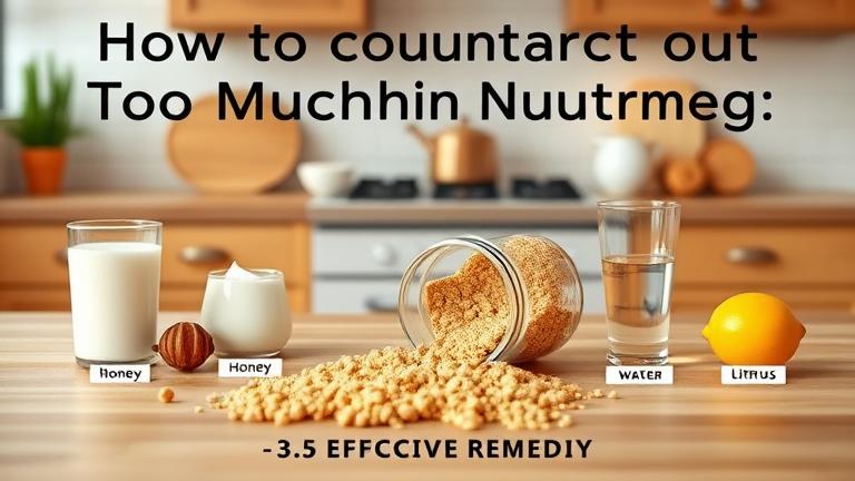 how to counteract too much nutmeg 5 ways?
