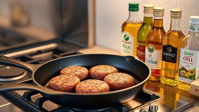 what oil should i cook burgers in?