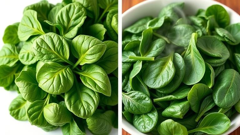 is spinach less healthy when cooked?