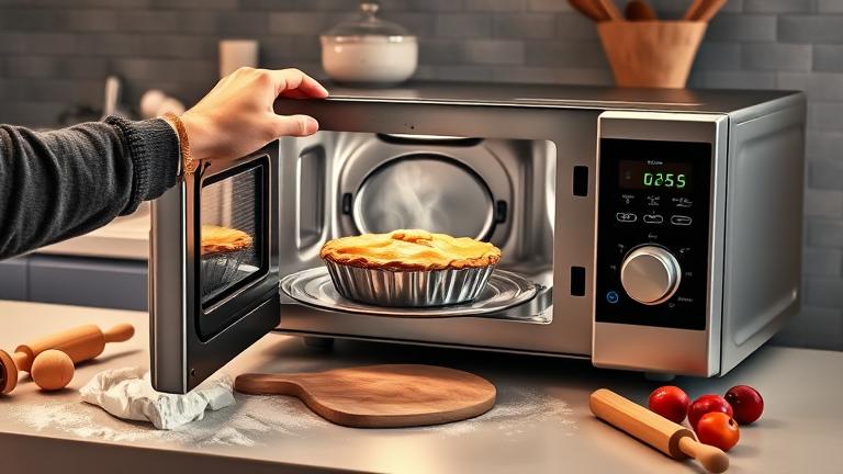 can i cook a pie in the microwave?