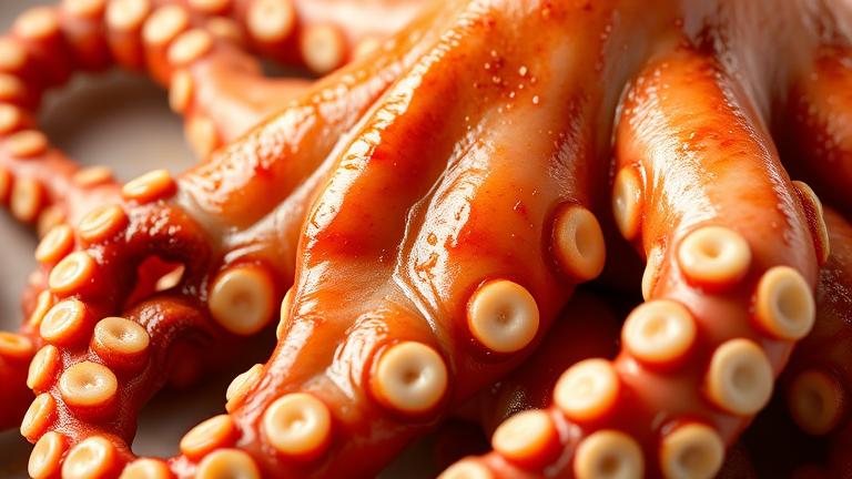 what is the texture of cooked octopus?