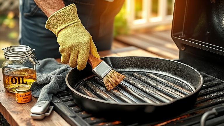 your how do you care for a cast iron grill?