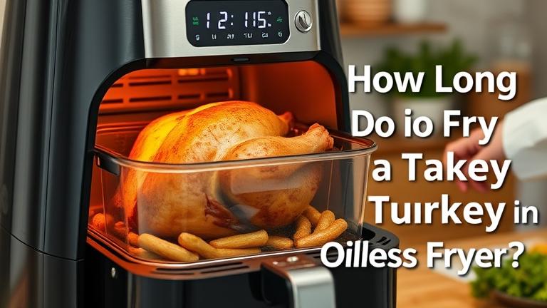 how long do you fry a turkey in an oil less fryer?