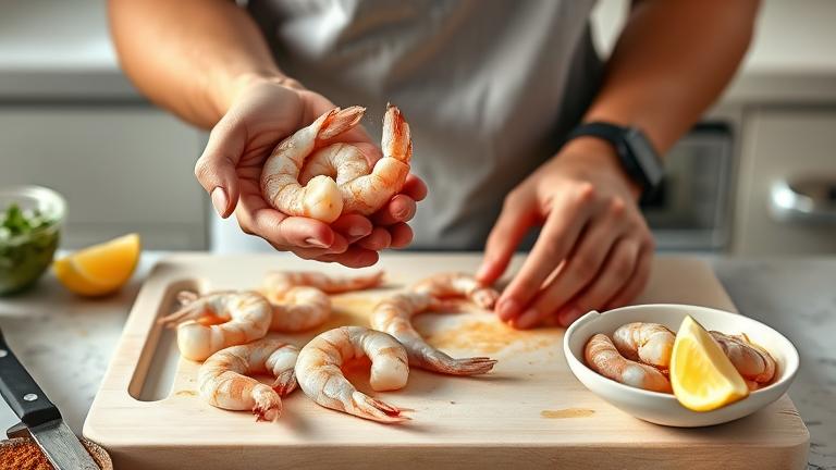 how do you prepare shrimp before cooking?