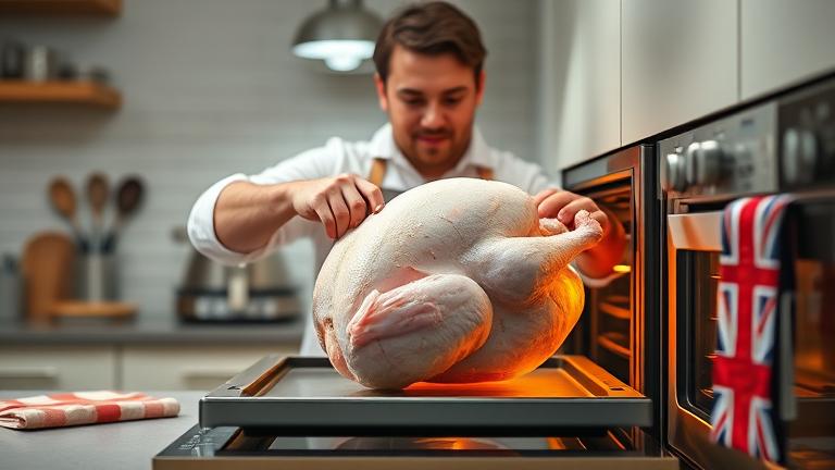 can you cook a turkey from frozen uk?
