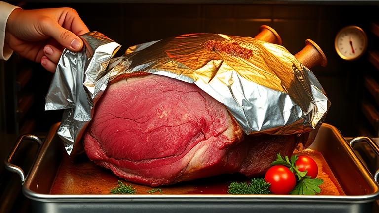 should you cover prime rib with foil when cooking?