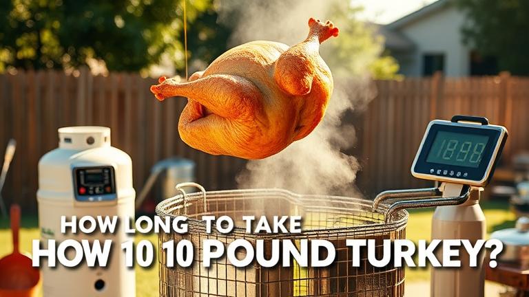 how long does it take to fry a 10 pound turkey?