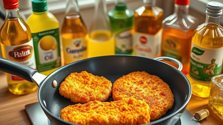 what is the best oil to fry chicken schnitzel?