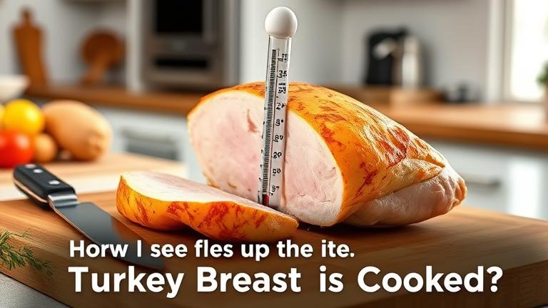 how do you know if turkey breast is cooked?