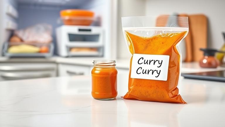how do you store curry paste in the freezer?