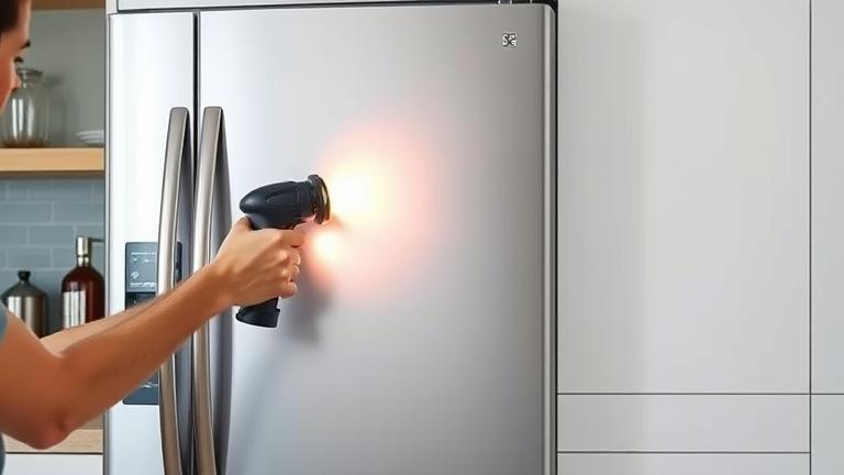 how do you get a dent out of a refrigerator door?