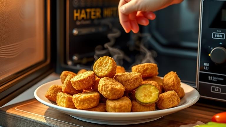 how do you reheat fried pickles?