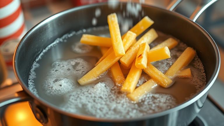 can i fry frozen fries in oil?