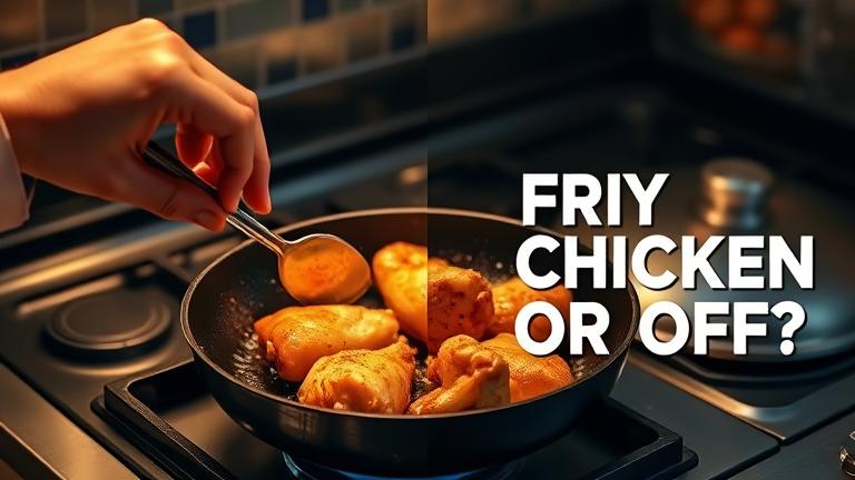do you fry chicken with the lid on or off?
