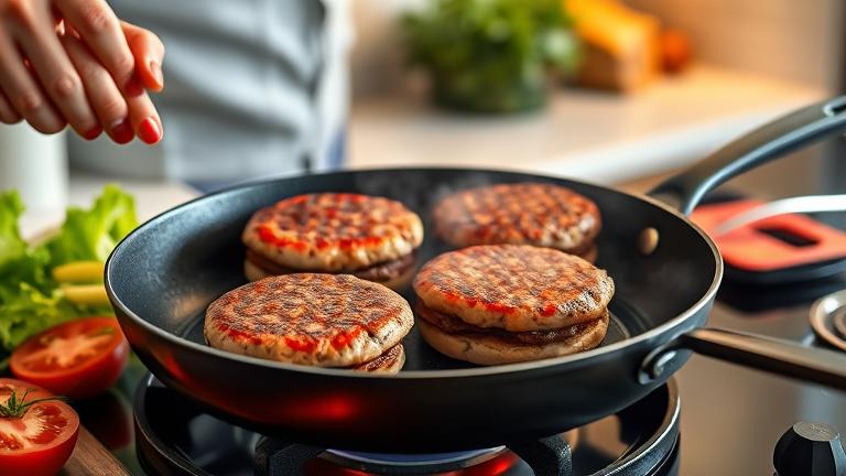 can you cook burgers in a frying pan?