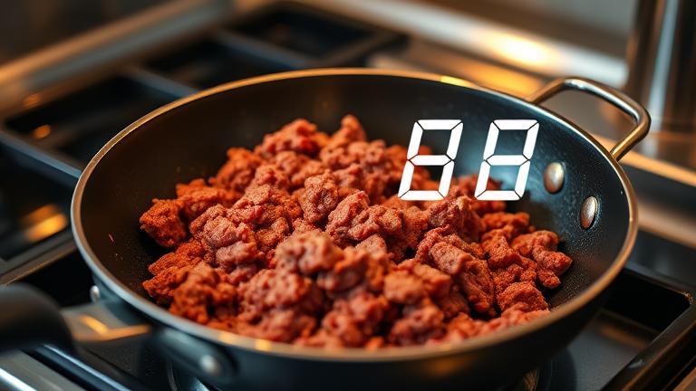 how long does it take to fry ground beef?