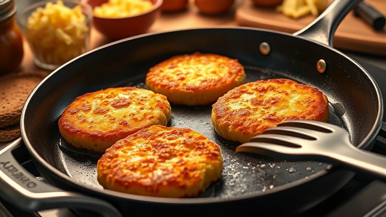 how do you fry hash brown patties?