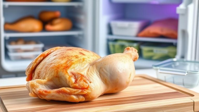 can you freeze cooked chicken on the bone?