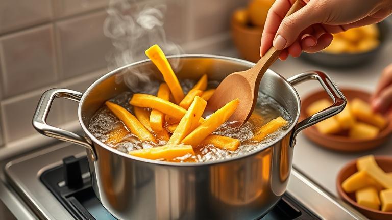 how to fry french fries in a pot?