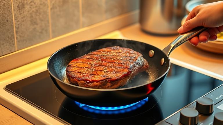 how do you cook a steak on a electric stove top?