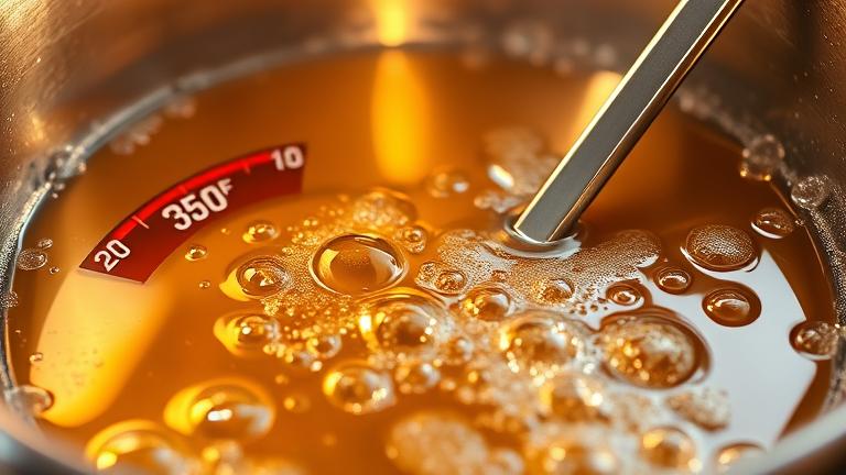 how hot is oil for deep frying?