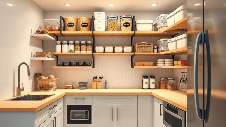 how to create a pantry in a small kitchen?