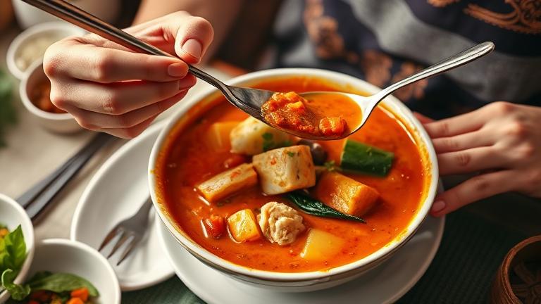 how do you eat thai curry?