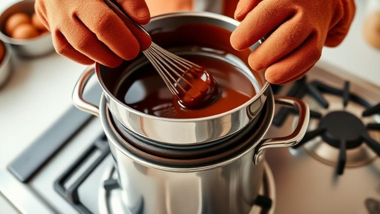 how do you use a double boiler to melt chocolate?