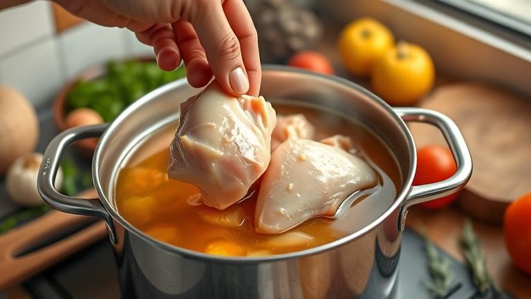 can you put raw chicken in soup to cook? - Test Food Kitchen