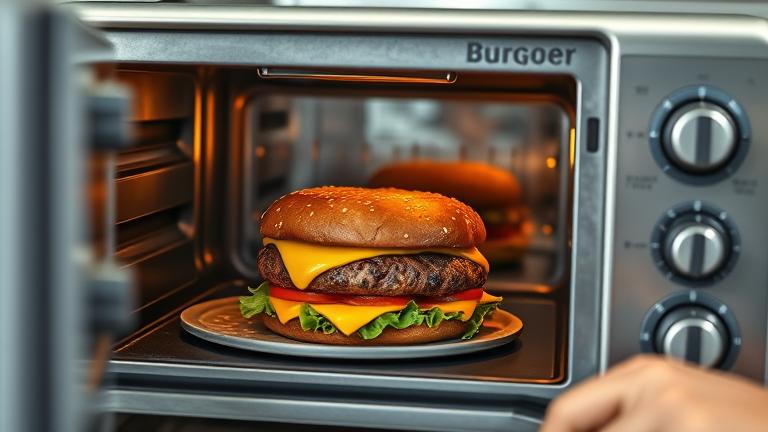 how do i cook a hamburger in a toaster oven?