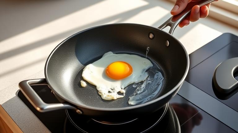 how to fry an egg without oil?