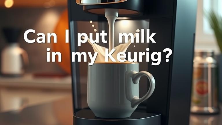 can i put milk in my keurig?